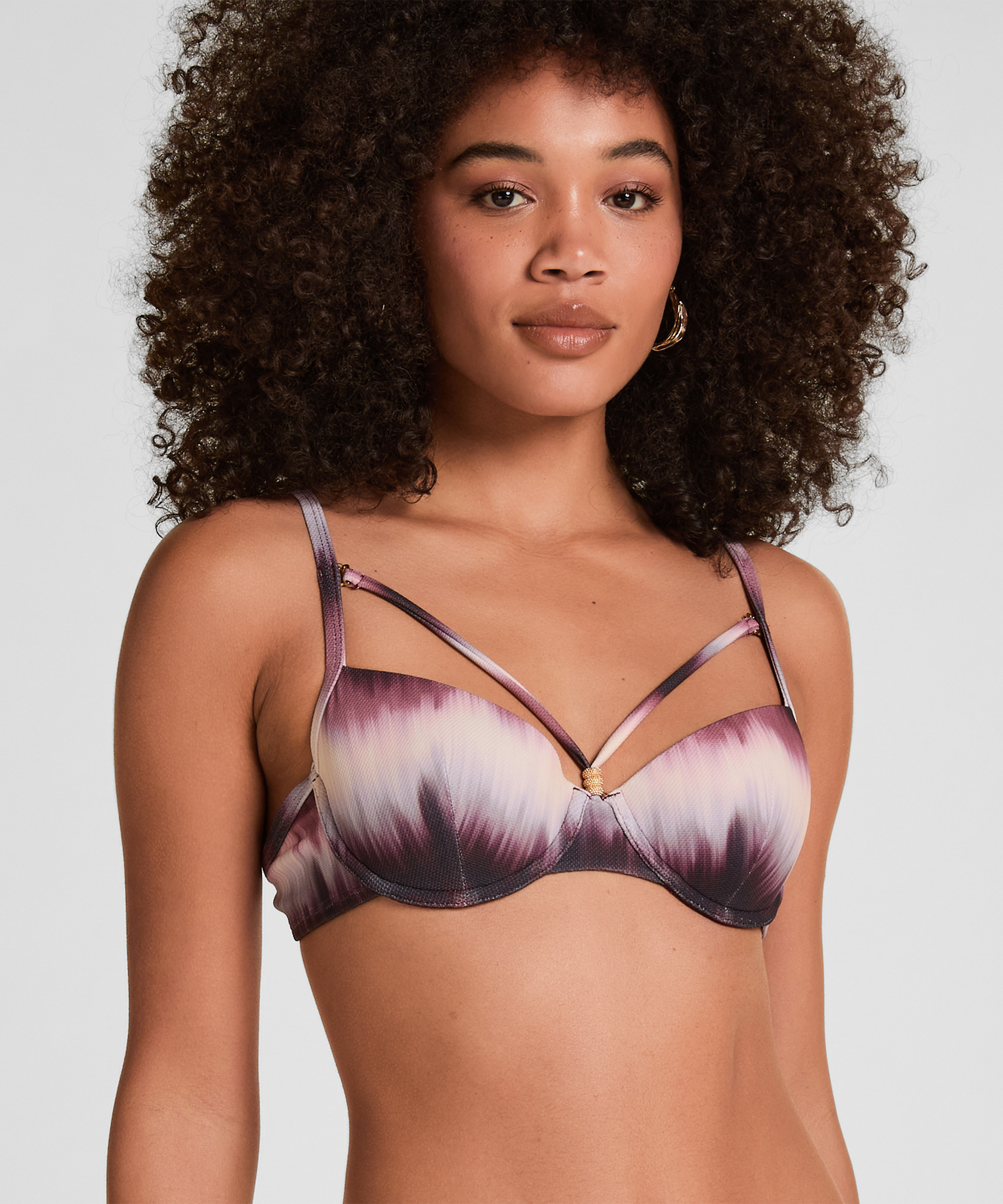 Padded Underwired Bikini Top Mauritius, Purple, main