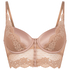 Laila Padded Underwired Longline Bra, Brown
