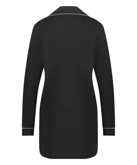 Essential Jersey Shirtdress, Black