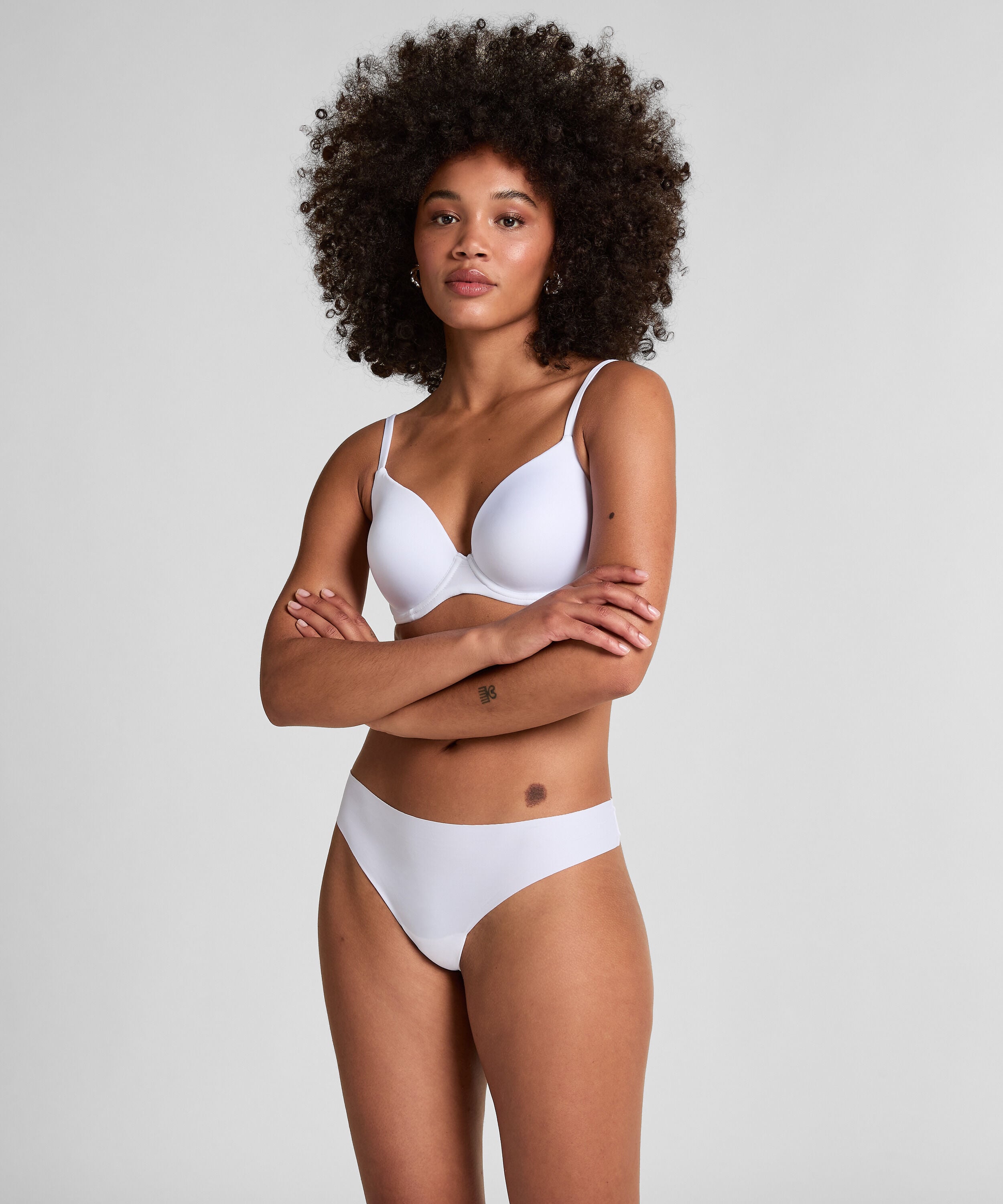 Invisible thong, White