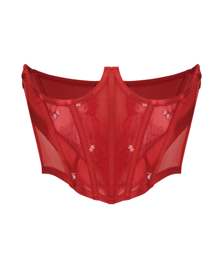 Violet Cupless Bustier, Red