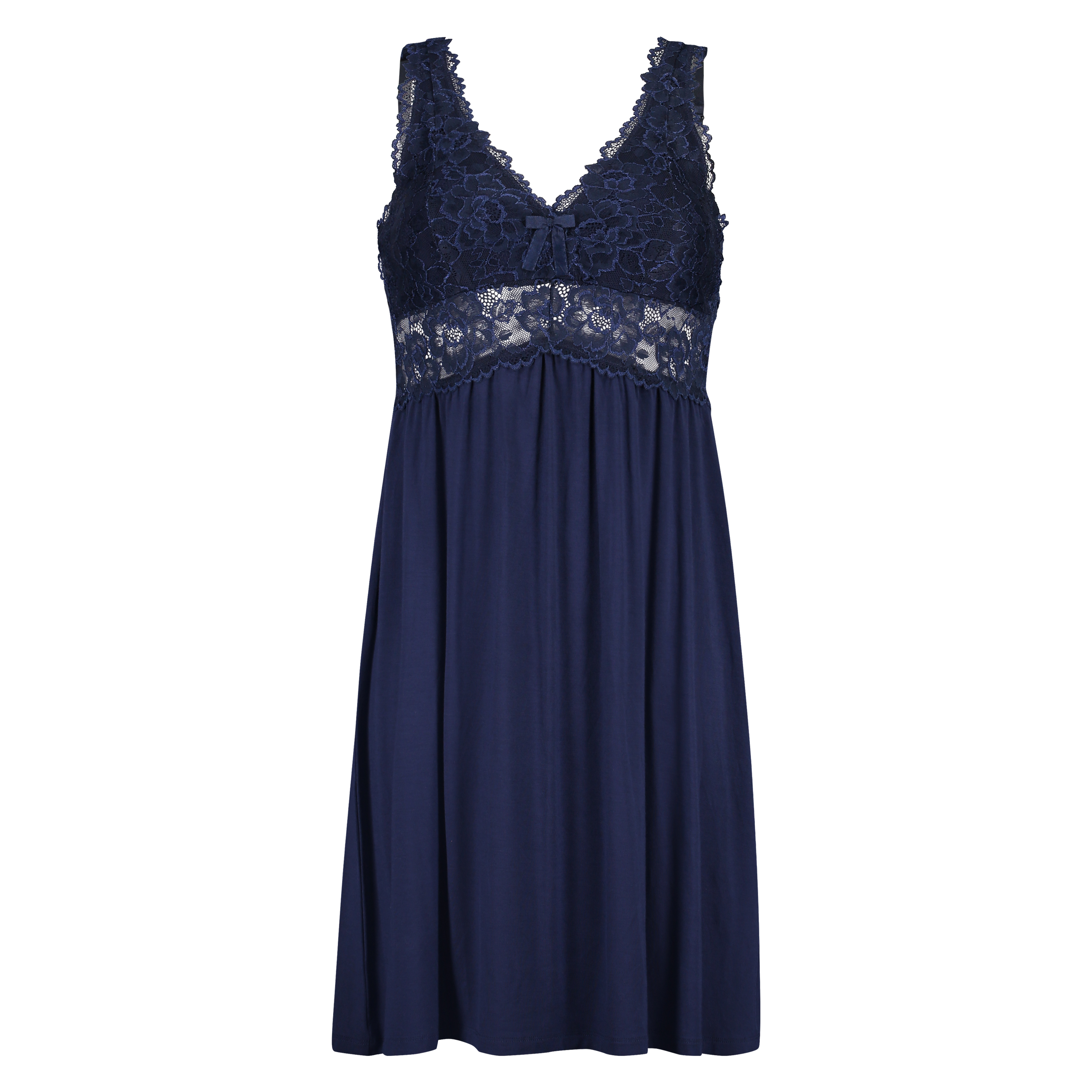 Modal Lace Slip Dress, Blue, main