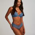 V-shaped Brazilian knickers mesh, Blue