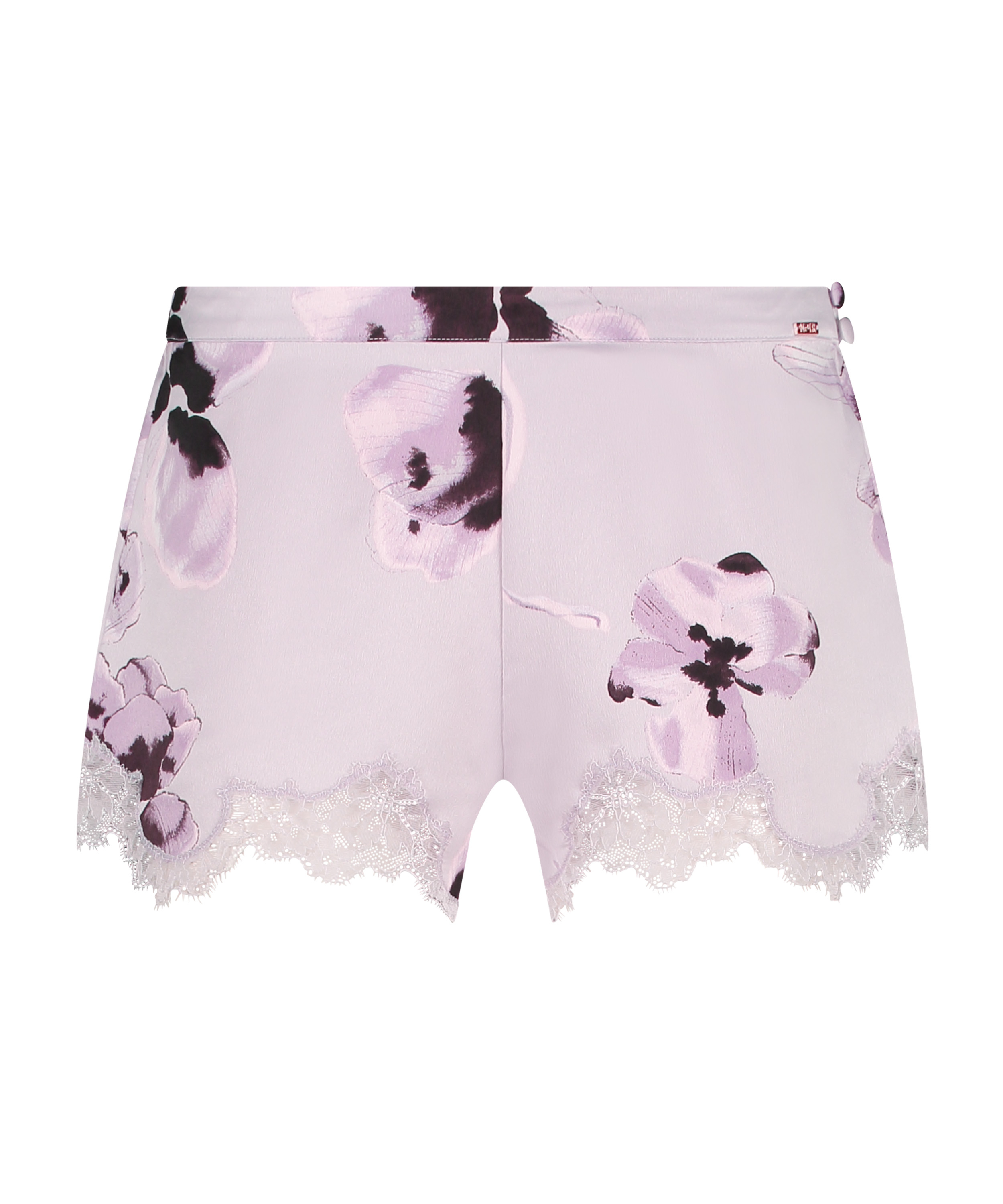Satin pyjama shorts, Purple, main