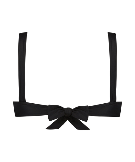 Luxe Triangle Bikini Top, Black