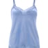 Velours Lace Cami Top, Blue