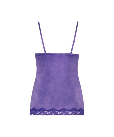 Velours Lace Cami Top, Purple