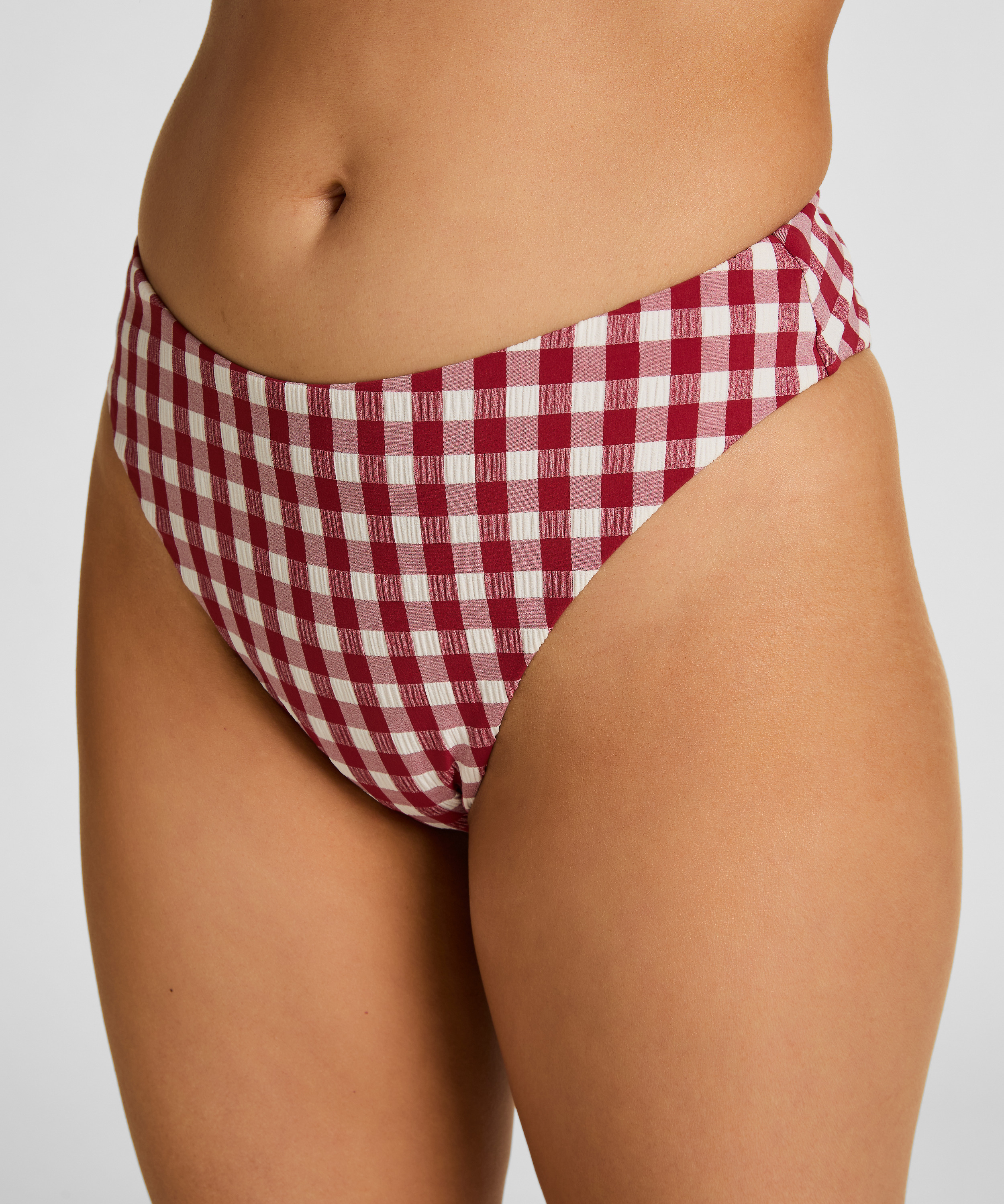 Highleg High-Waisted Bikini Bottom Amalfi, Red, main