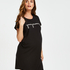 Short-Sleeved Maternity Nightshirt, Black