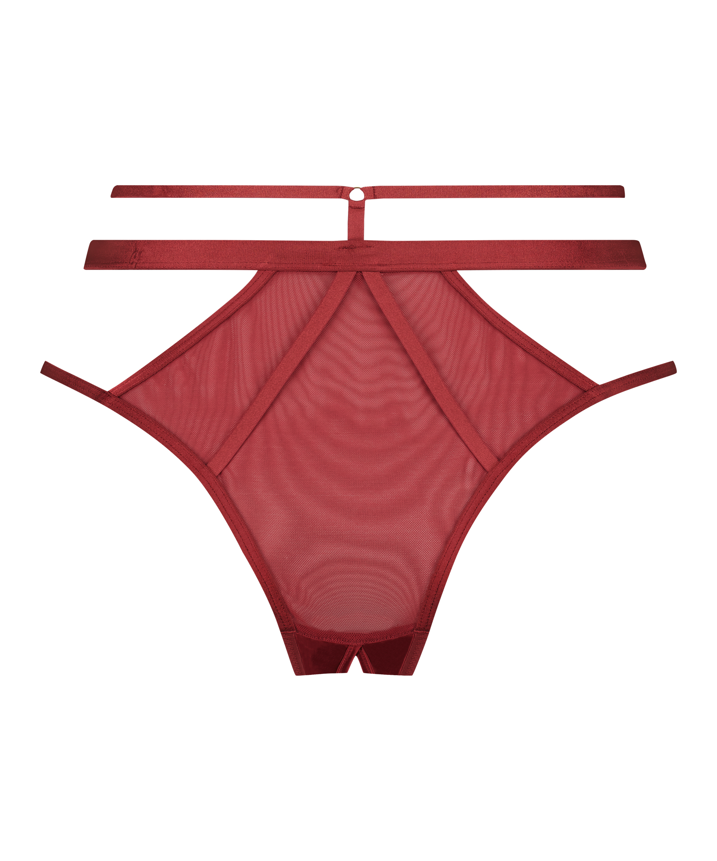 Oxana Open Crotch Brazilian, Red, main