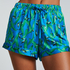 Satin pyjama shorts, Blue