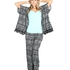 Pyjama pants Macy lace print, Black