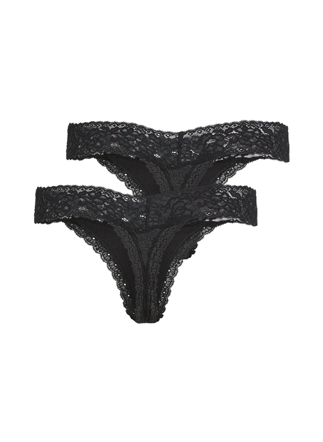 3 Pack Madison Thong, Black
