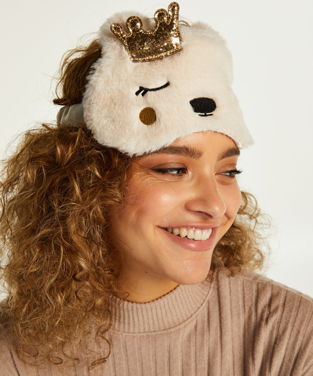 Animal Eye Mask, Beige