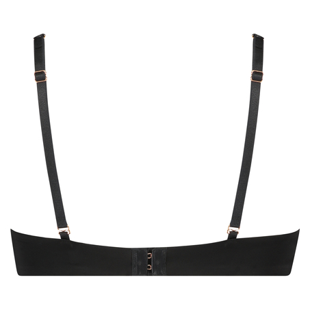 Genevieve padded half-cup underwired bra, Black