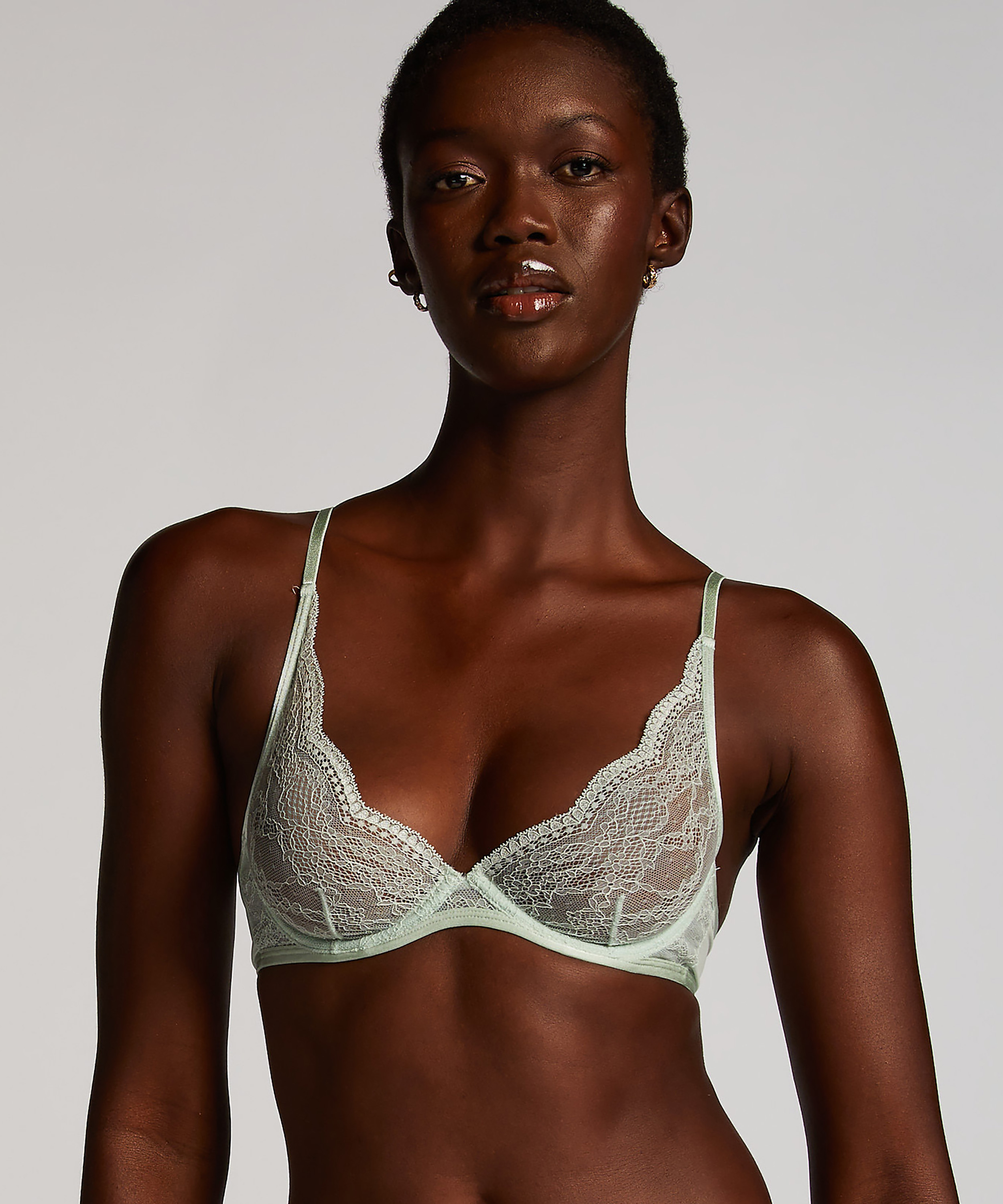 Isabelle Non-Padded Underwired Bra, Green, main