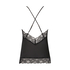 Satin Lace cami top, Black