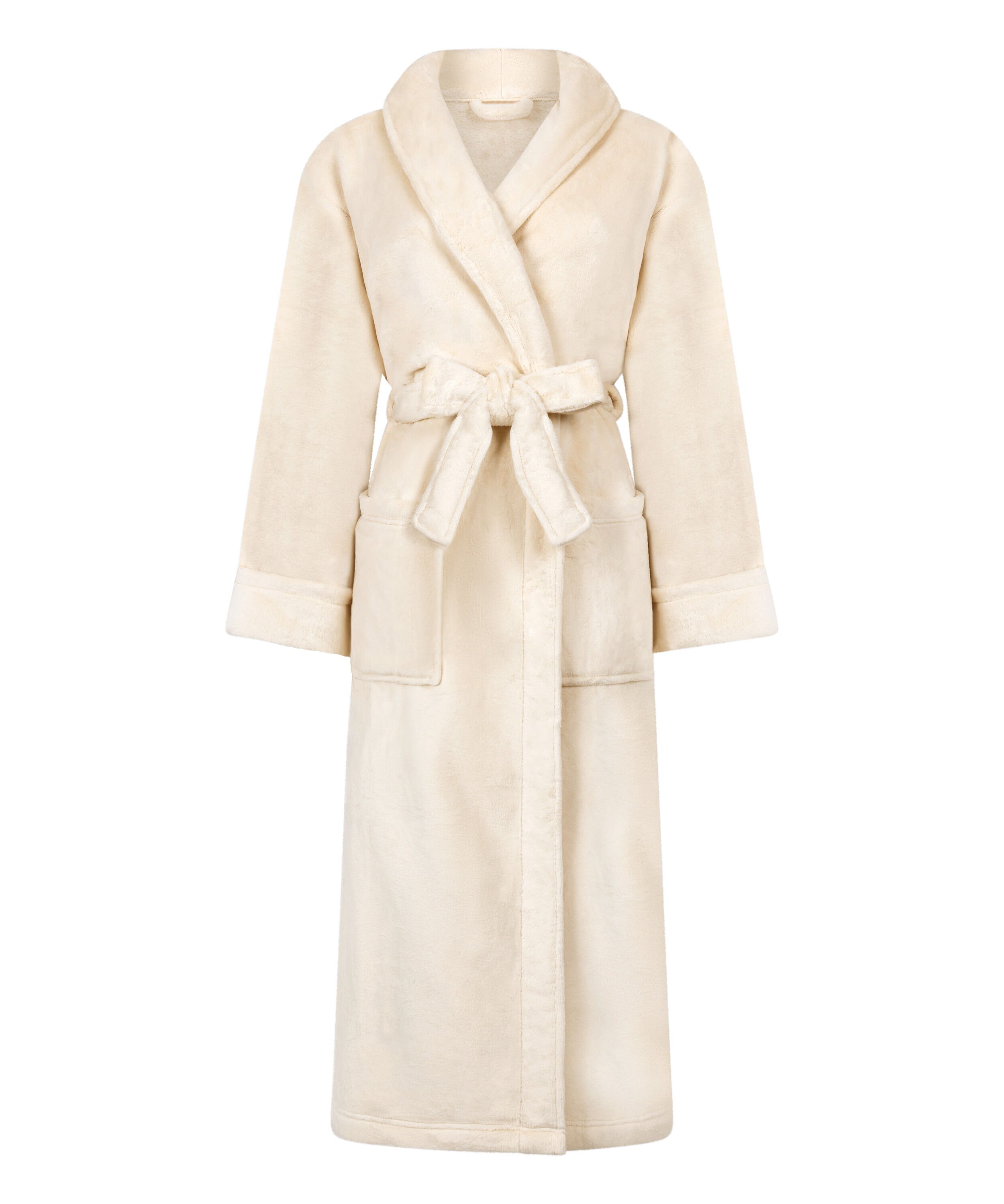 Soft Fleece Bathrobe, White