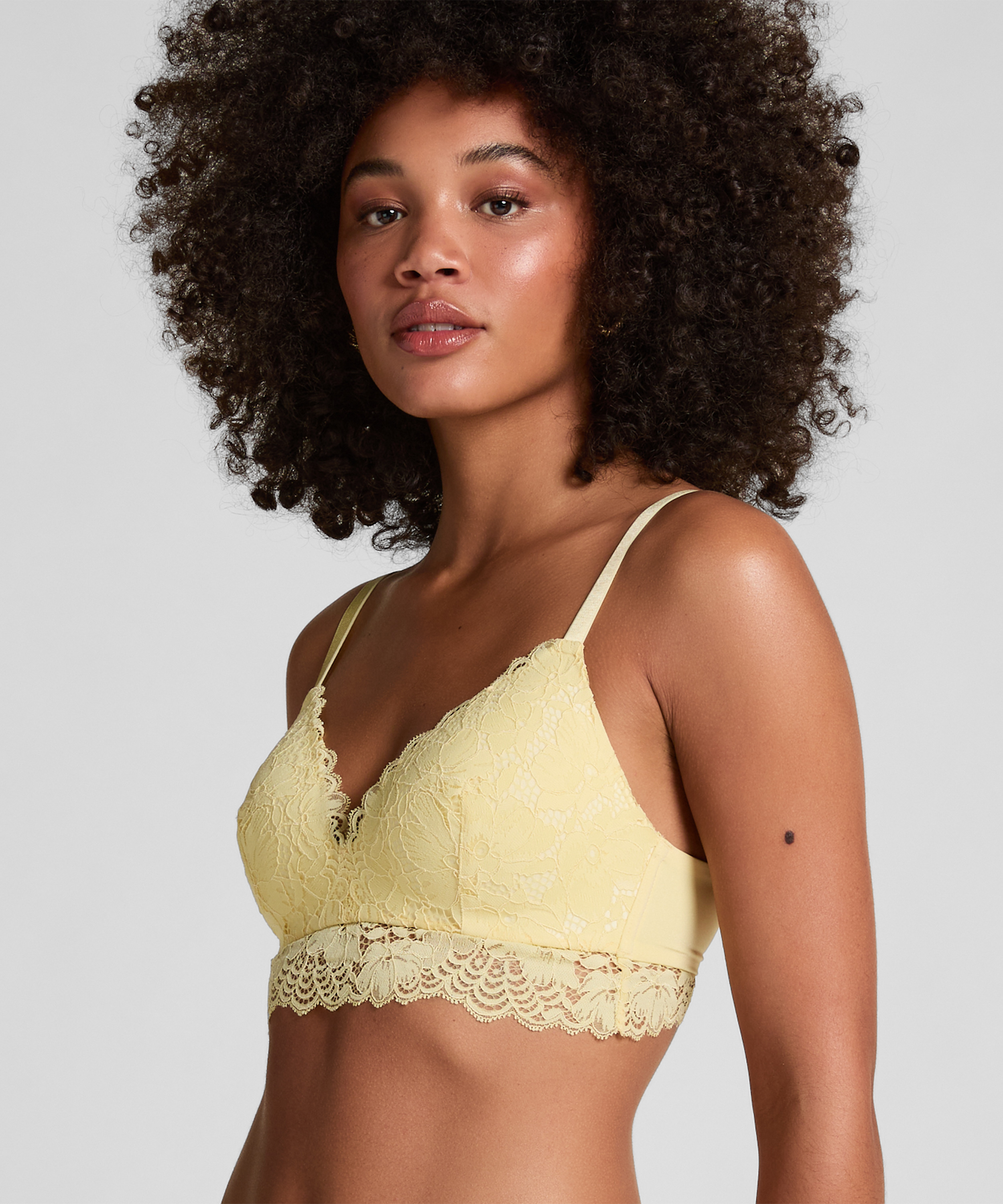 Andrea Padded Non-Wired Bra, Yellow, main