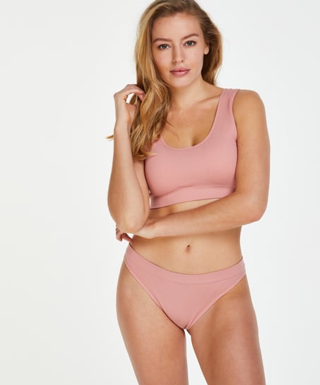 Seamless high leg brazilian, Pink