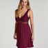 Nora Lace Slip Dress, Purple