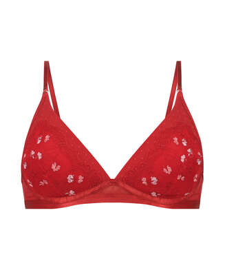 Violet Padded Non-Wired Bra, Red