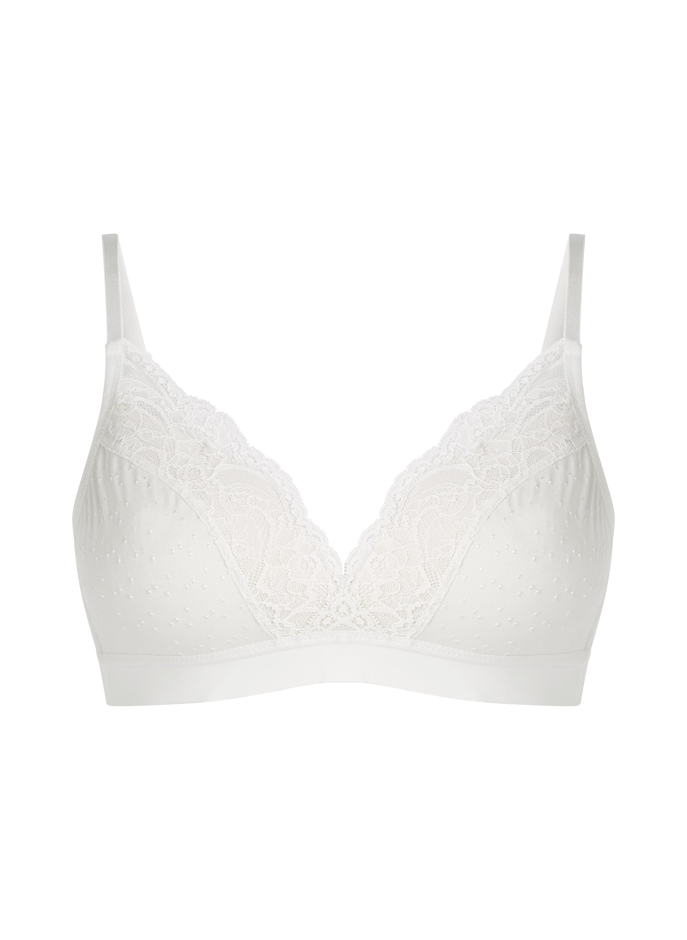 Sophie Padded Non-Underwired Bra, White, main