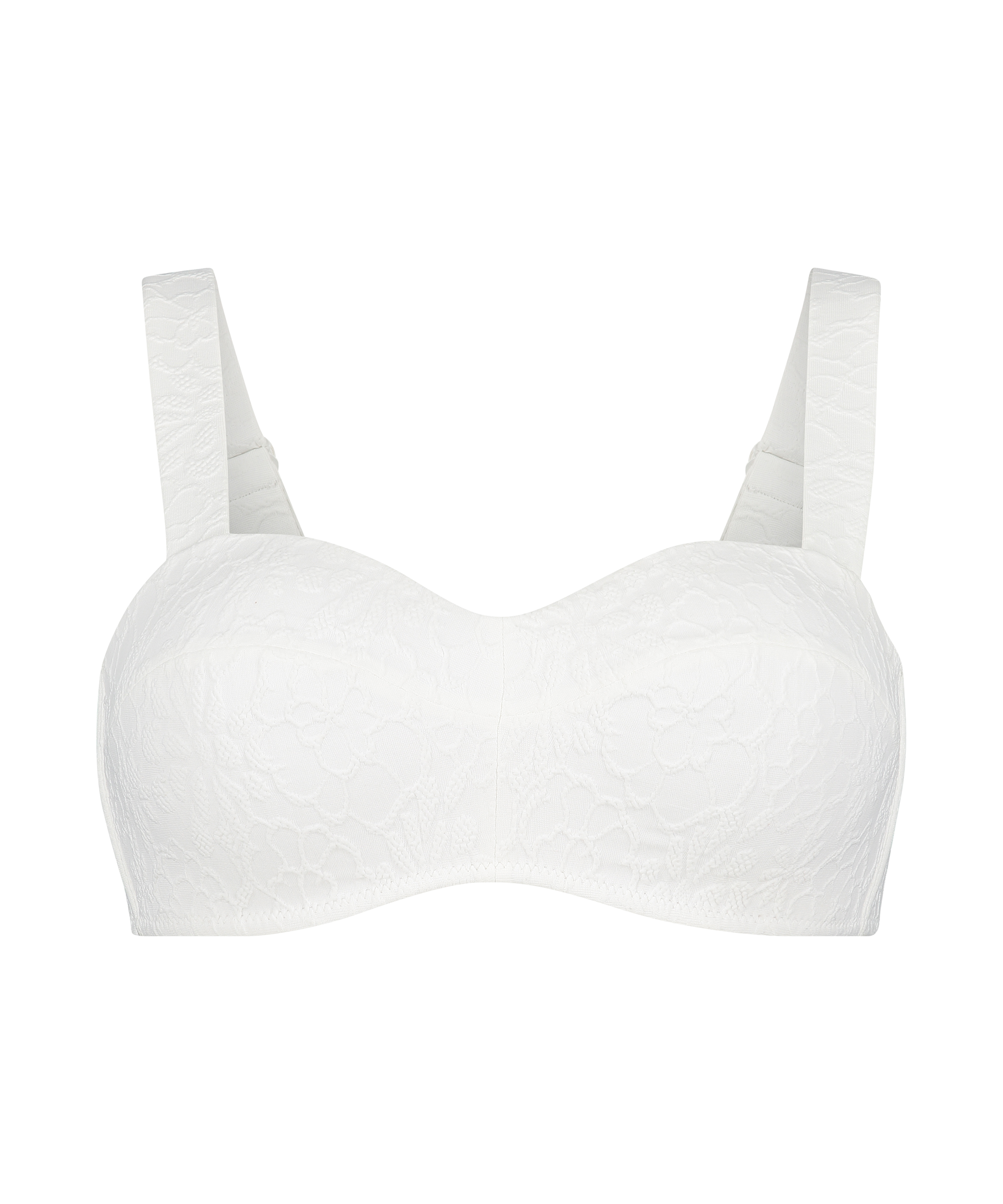 Libby padded bandeau bikini top, White, main