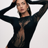 Lace Panels Body, Black