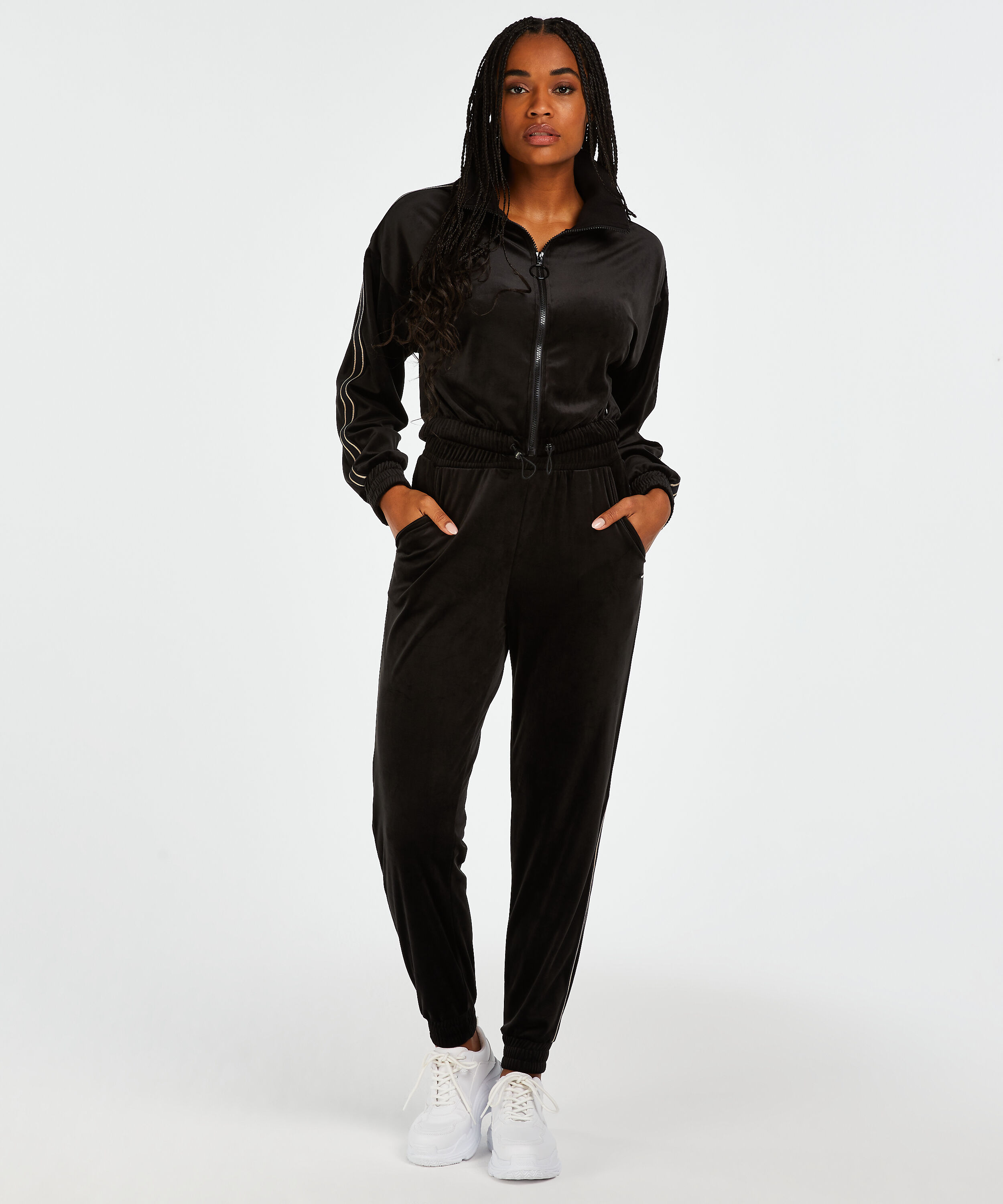 HKMX Sport pants Velours, Black