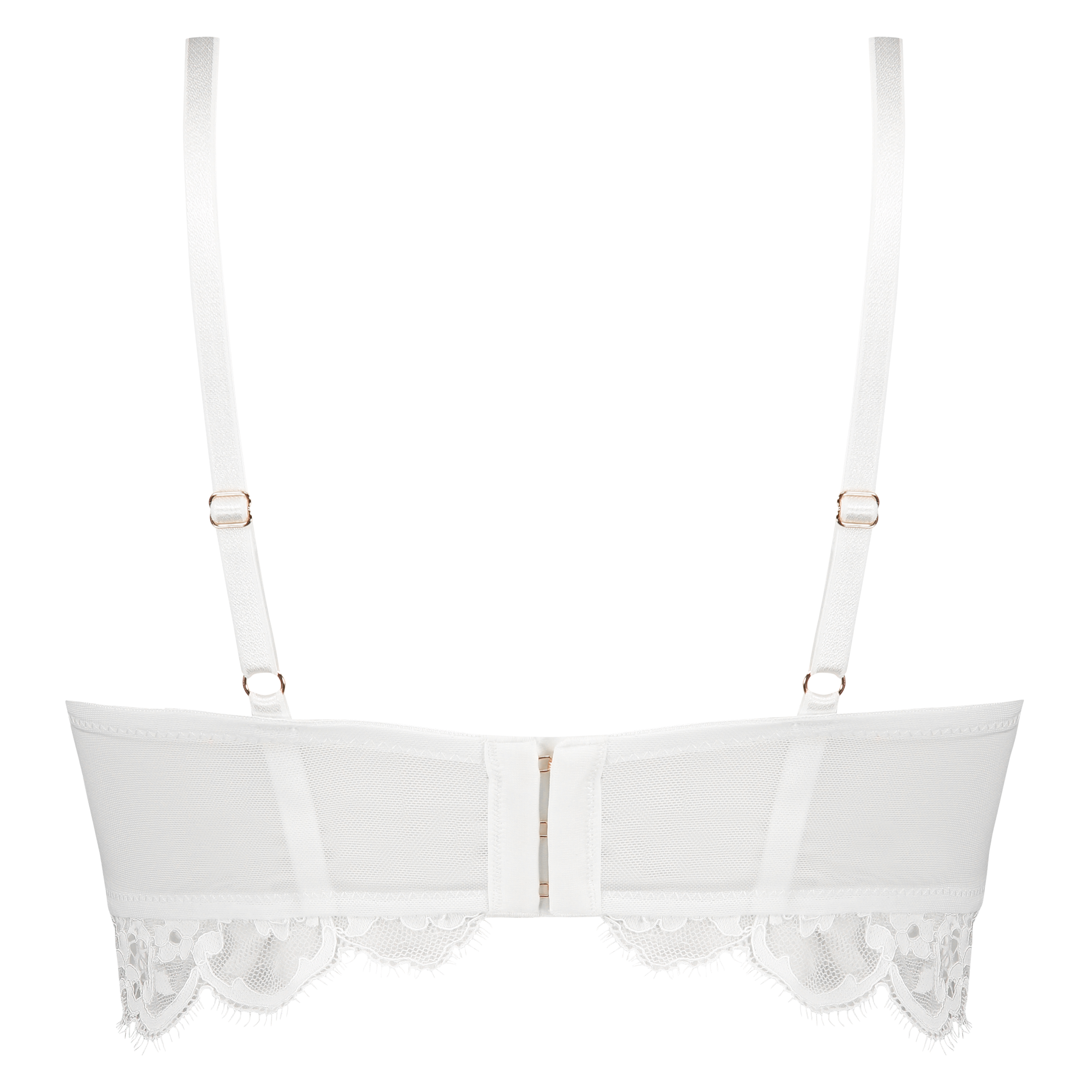 Zoe Padded Longline Underwired Bra, White, main
