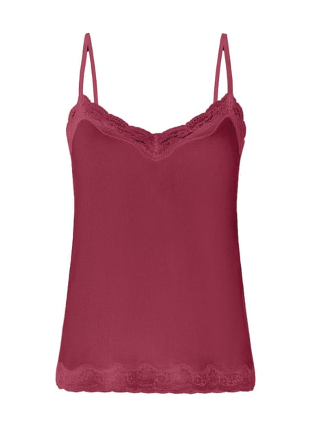 Velours Lace Cami Top, Pink