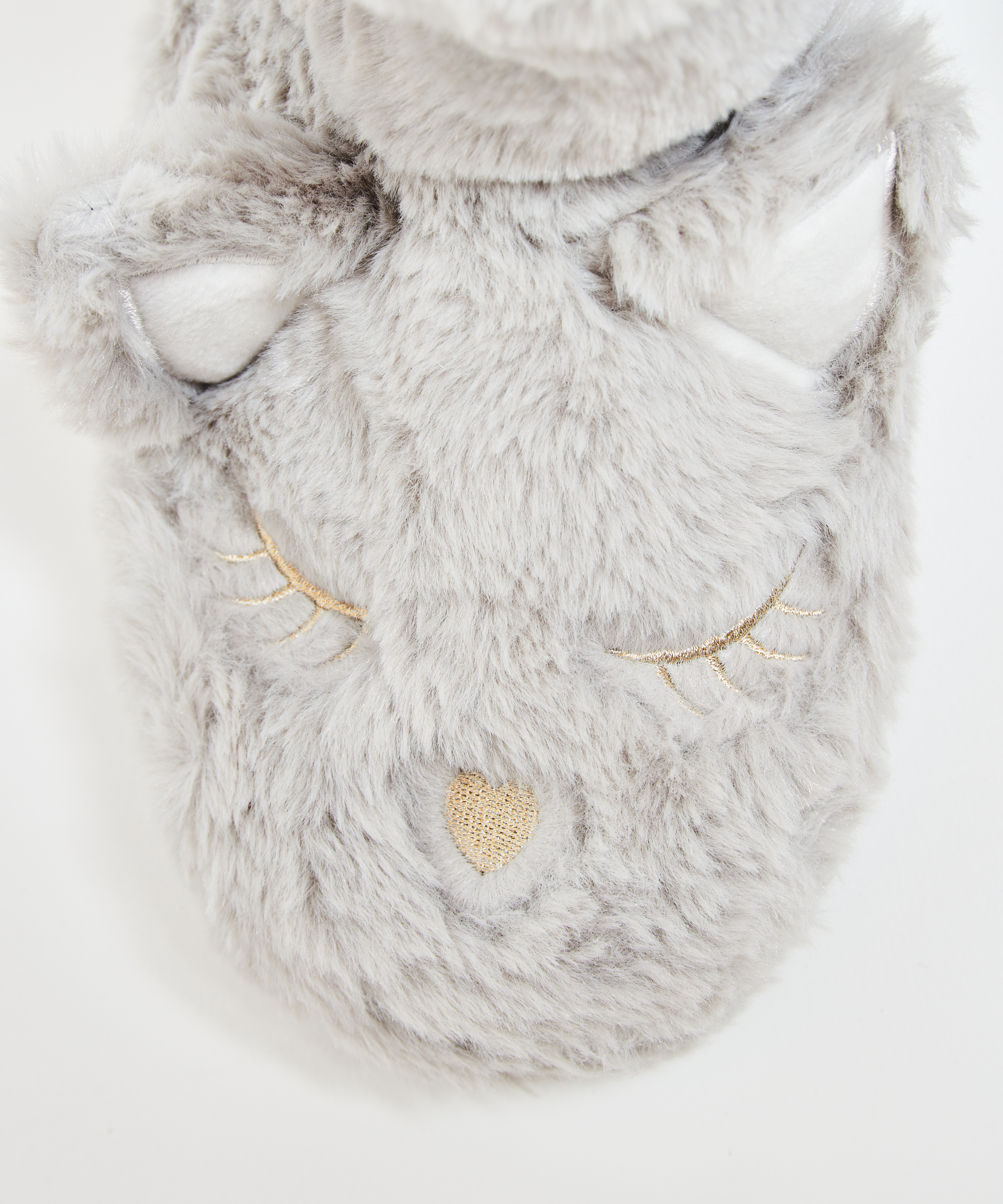 Cat Slippers, Gray, main