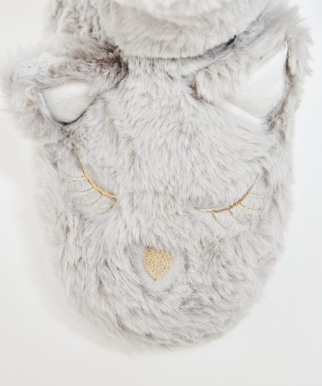 Cat Slippers, Gray