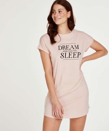 Dream Short-Sleeved Nightshirt, Pink