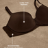 Smooth Padded Underwired Push-Up Bra, Brown