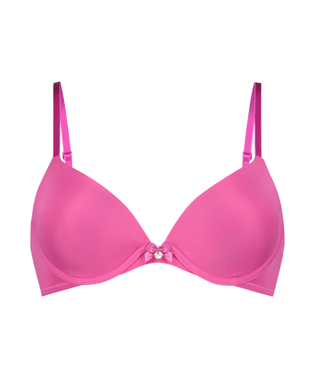Plunge Padded Underwired Bra, Pink