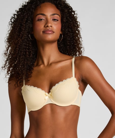 Lola Padded Underwired Bra, Yellow
