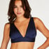 Luxe Triangle Bikini Top, Blue