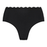 Scallop Rio Bikini Bottoms, Black