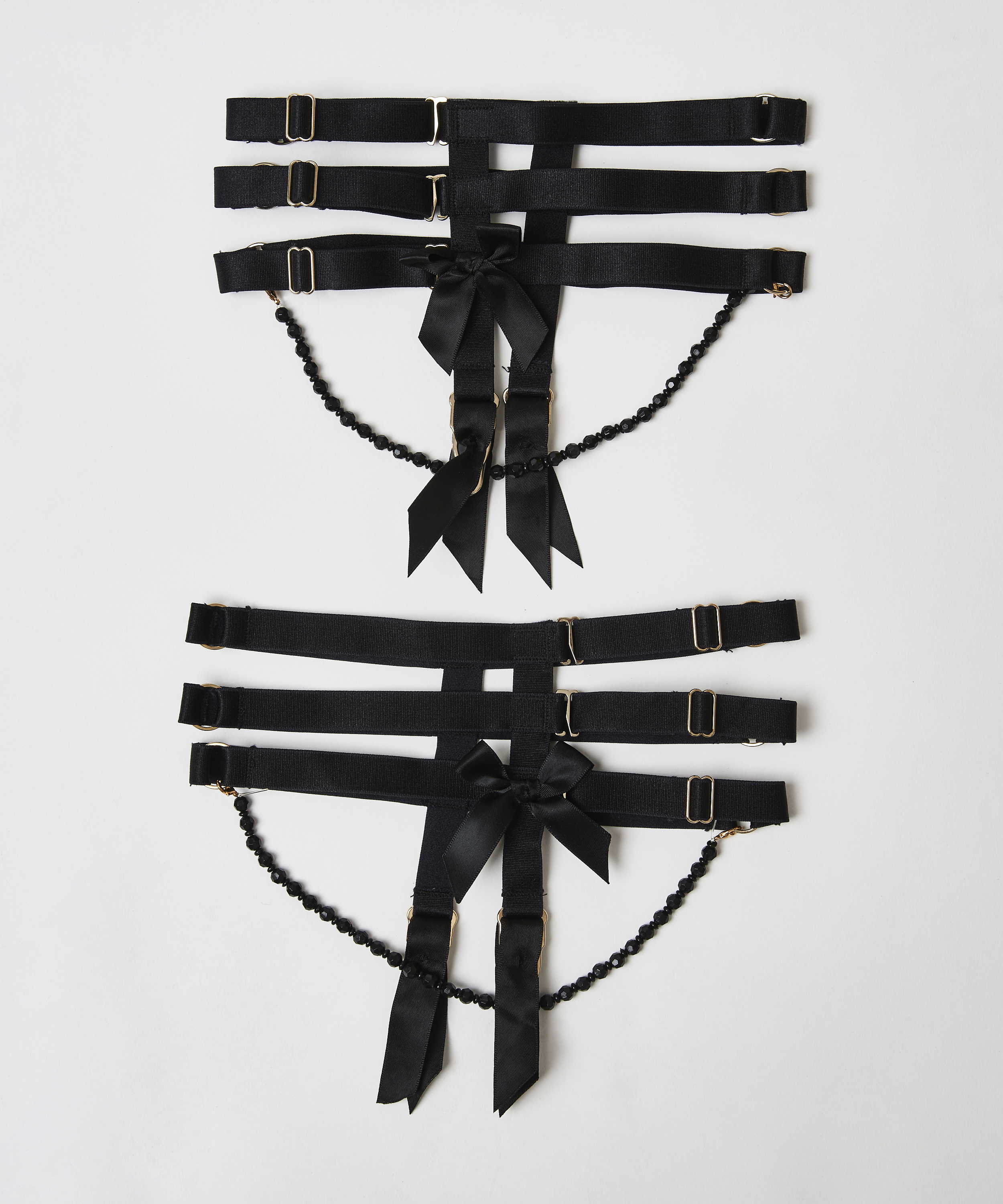 Private Suspender Cuffs, Black, main