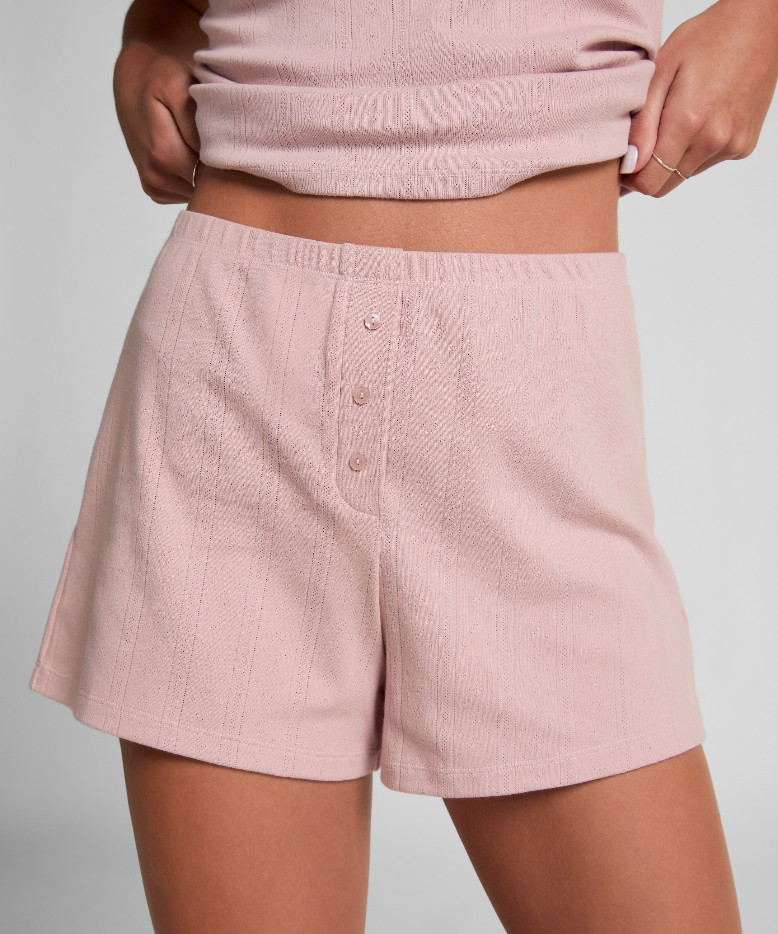 Pointelle shorts, Pink, main