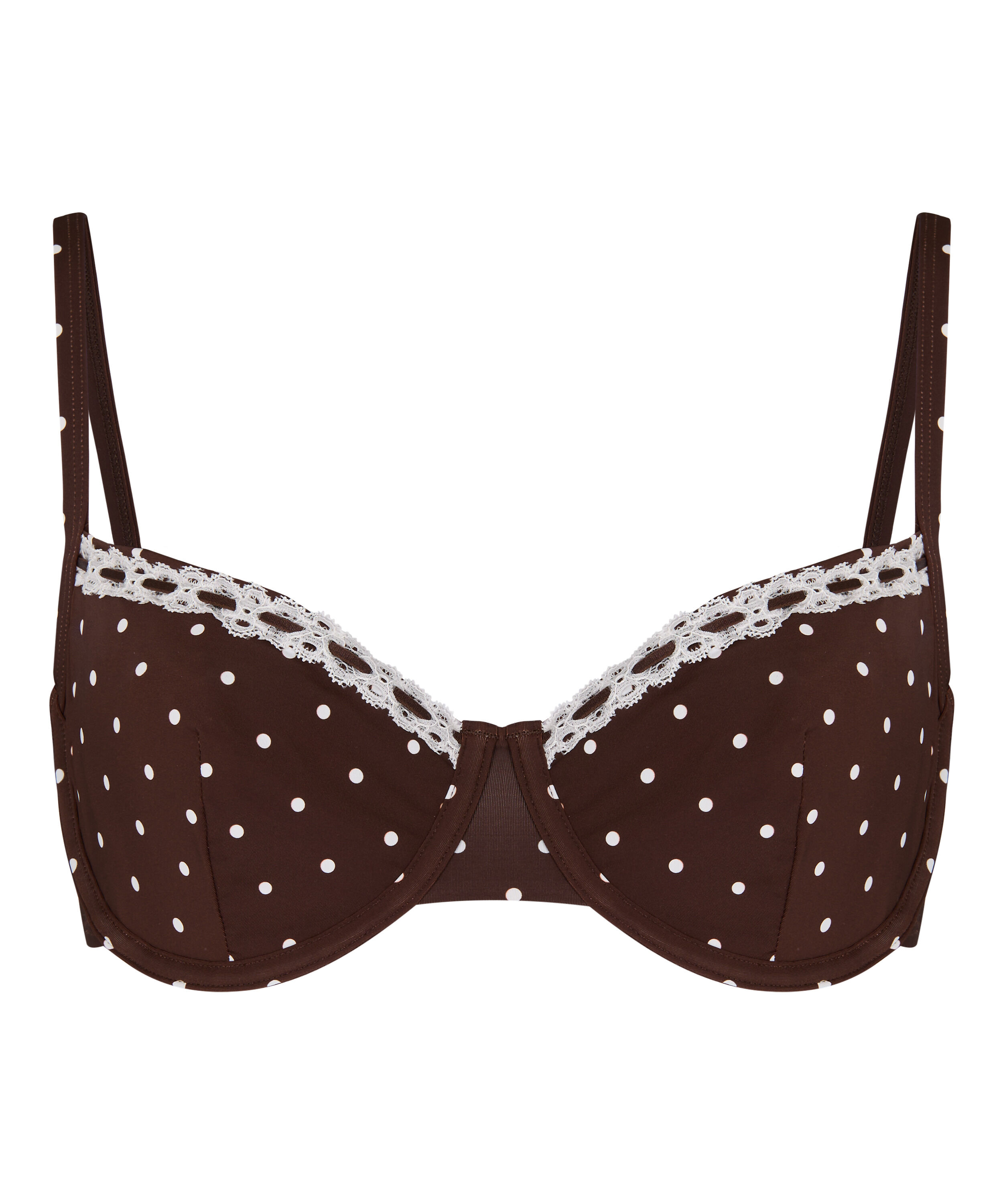 Non-Padded Underwired Bikini Top Algarve, Brown