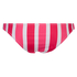 Candy Stripes Low Brazilian Bikini Bottoms , Pink