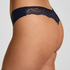 Lace Back Invisible Thong, Blue