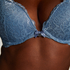Marine Padded Push-Up Underwired Bra, Blue