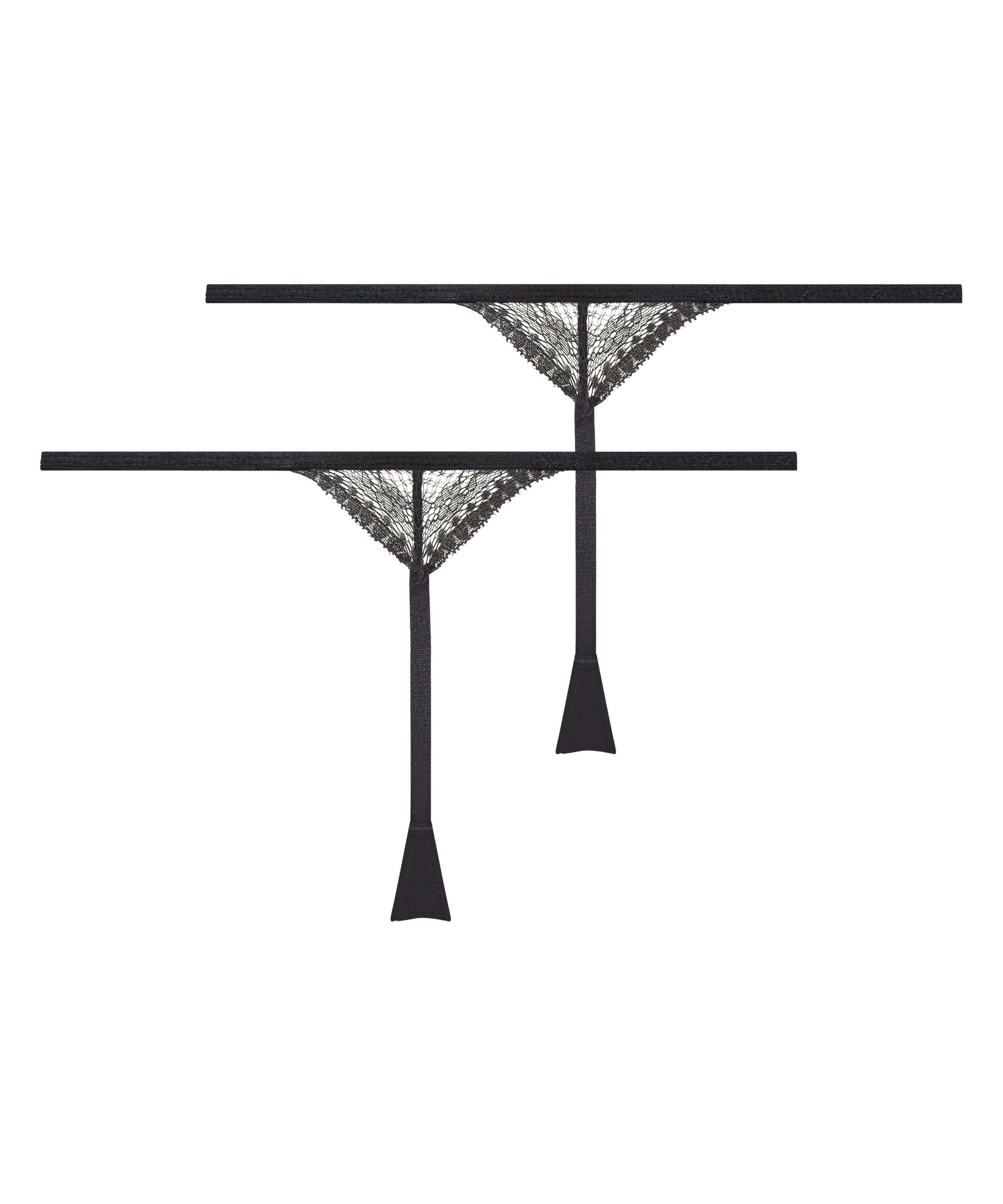 2-pack Isabelle Thongs, Black, main