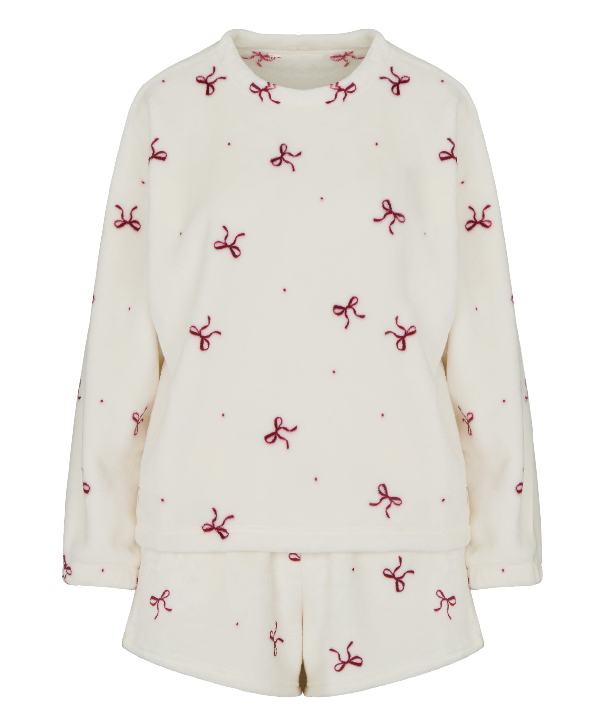 Pyjamaset Fleece, White, main