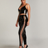 Lace-up leggings, Black