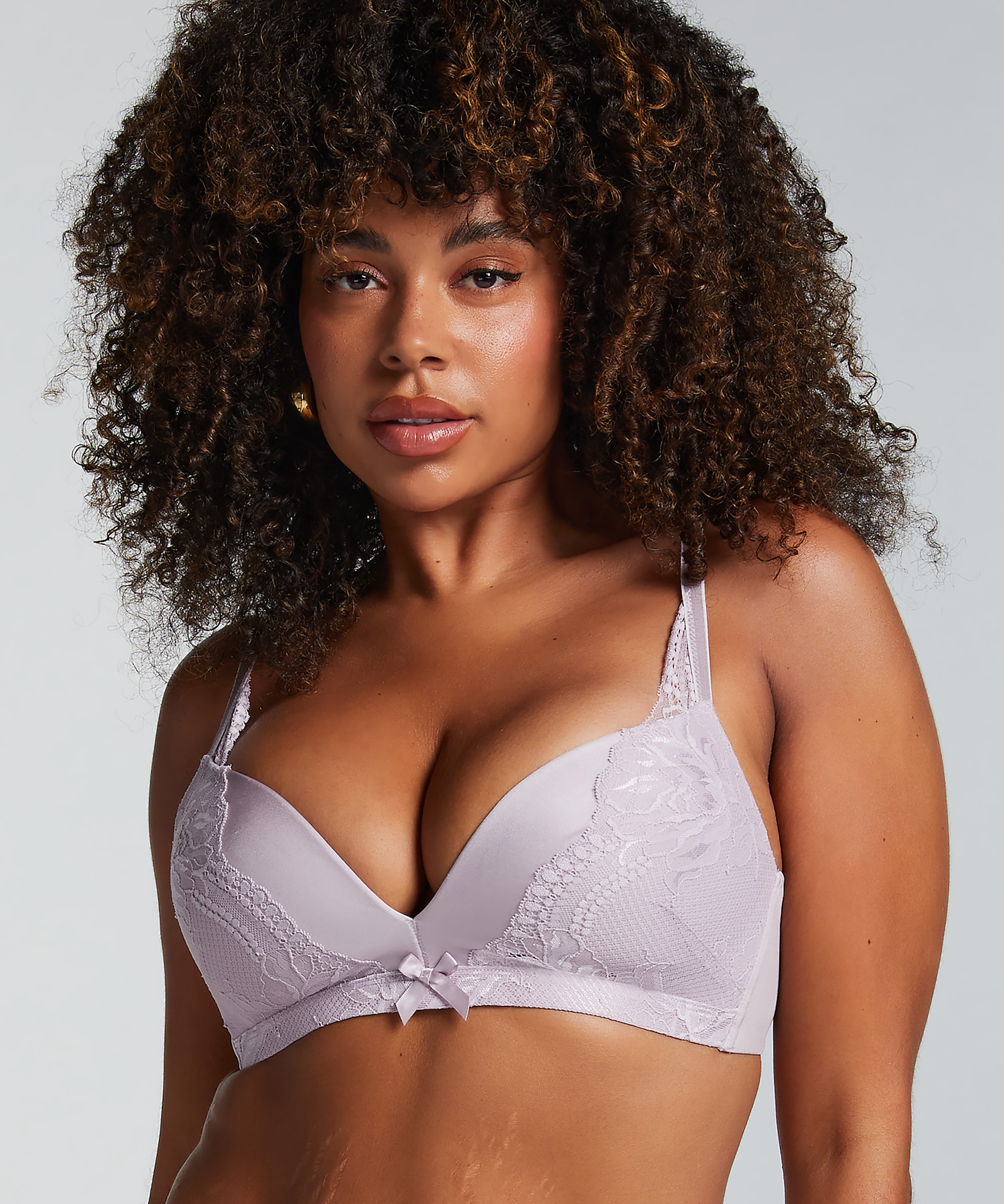 Lycke Padded Non-Wired Bra, Purple, main